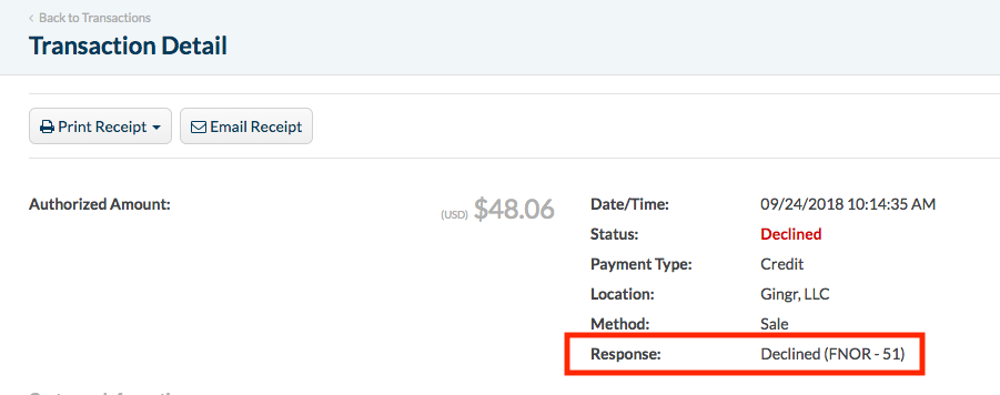 Transaction declined, amount $48.06.