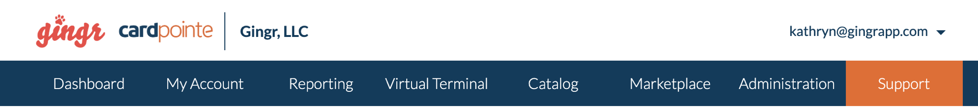 Website navigation bar with menu options.