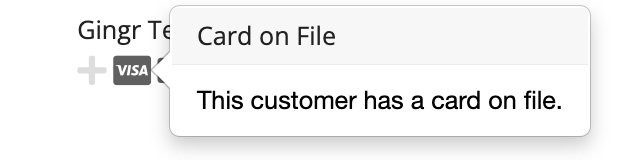 Card on file notification.