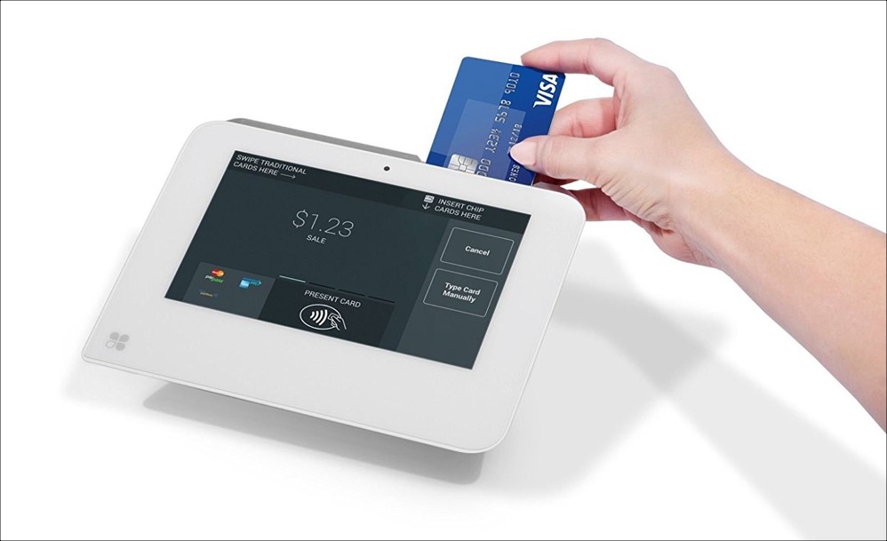 Card inserted into payment terminal