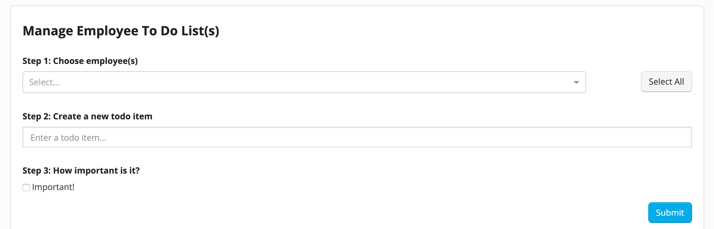 To-do list