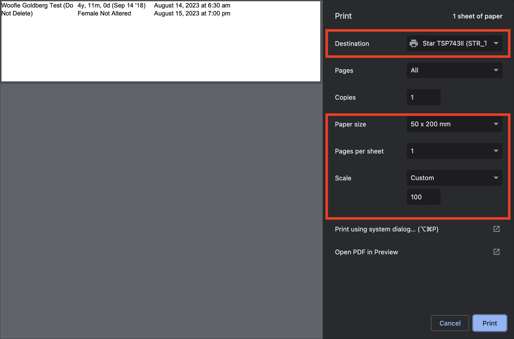 Print settings dialog box screenshot.