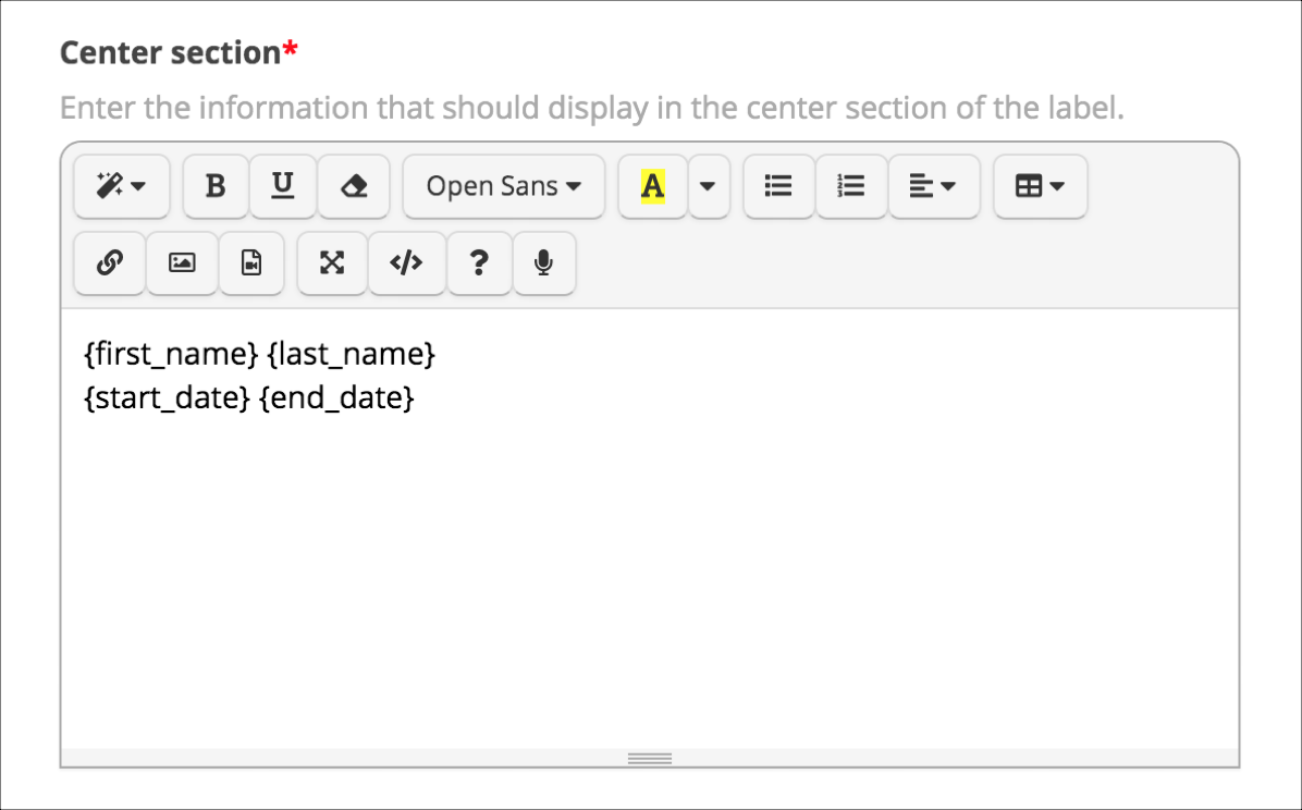 Text editor with formatting options