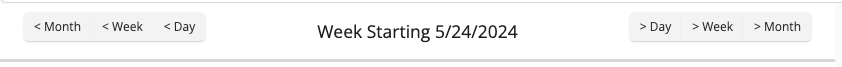 Calendar navigation with date 5/24/2024