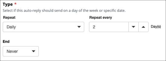 Auto-reply settings interface.