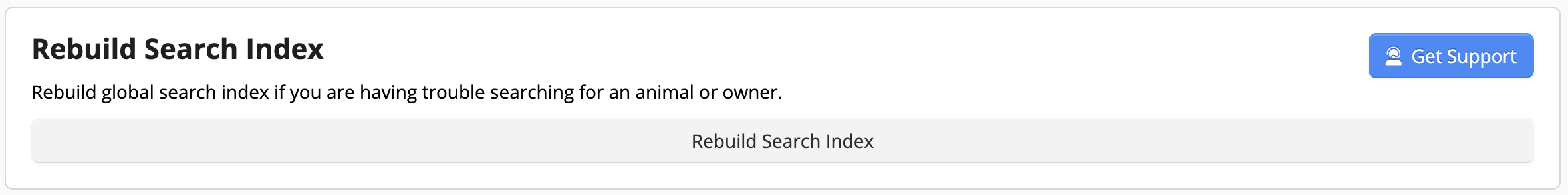 Rebuild Search Index (How-To) – Gingr