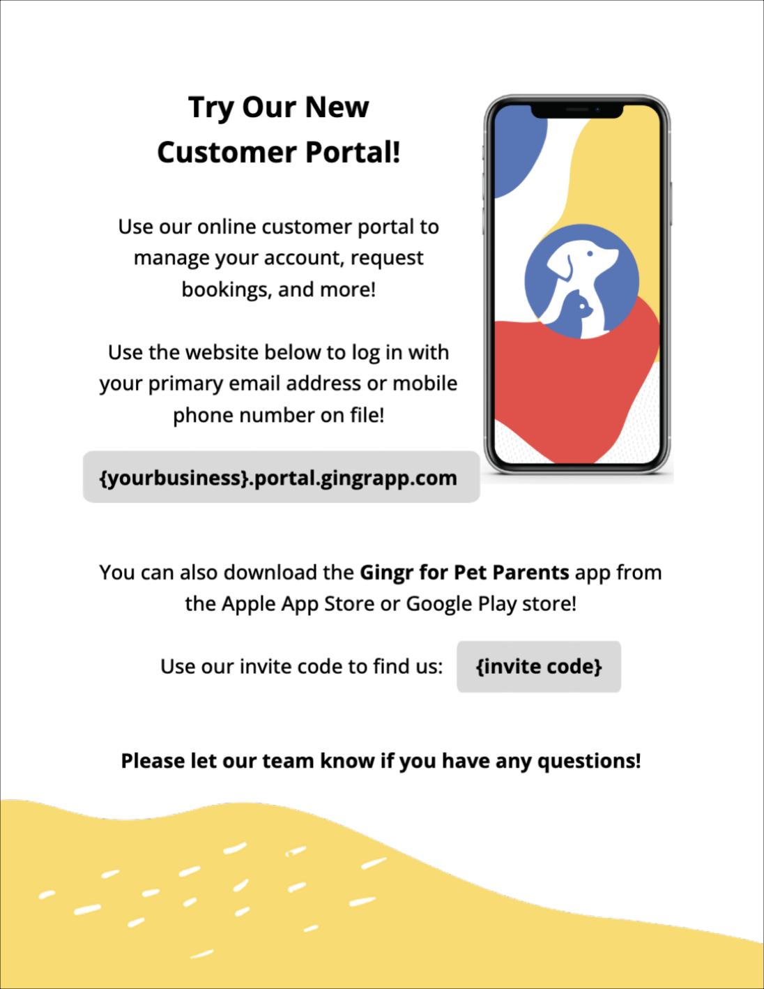 Try Our New Customer Portal" announcement.