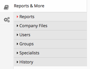 Menu with options: Reports, Users, History.