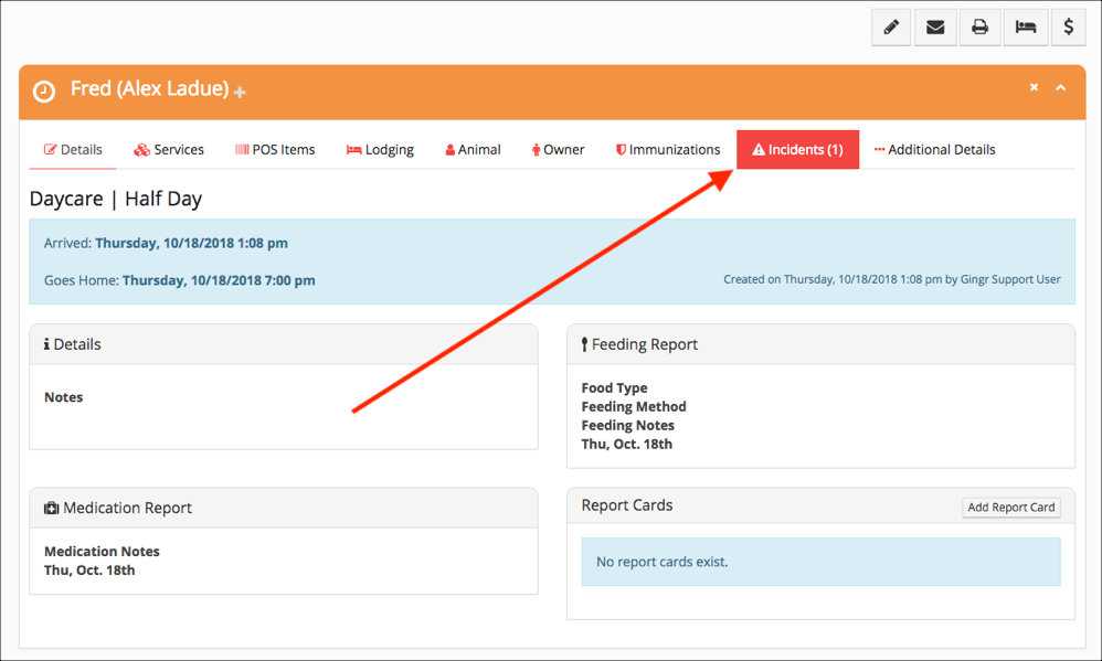 View Incidents Reports (How-To) – Gingr