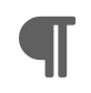 Pilcrow symbol in gray.