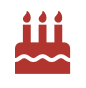 Birthday cake with three candles