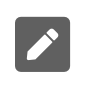 Pencil icon on gray background.