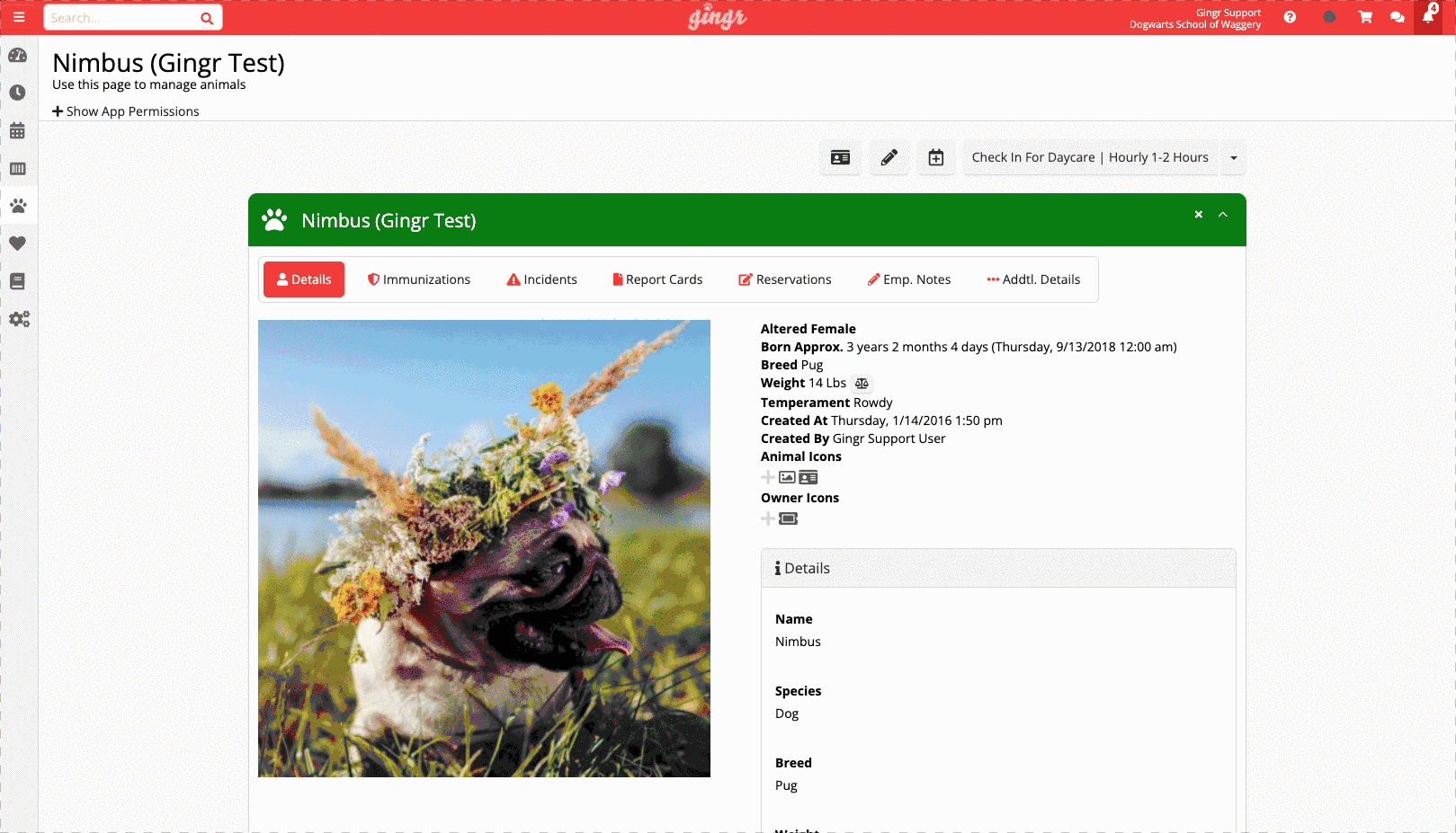 Reservations Page