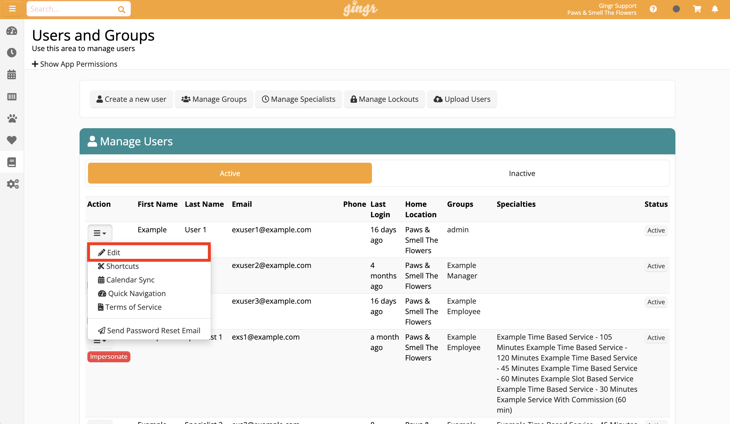 Edit User Account Settings (How-To) – Gingr