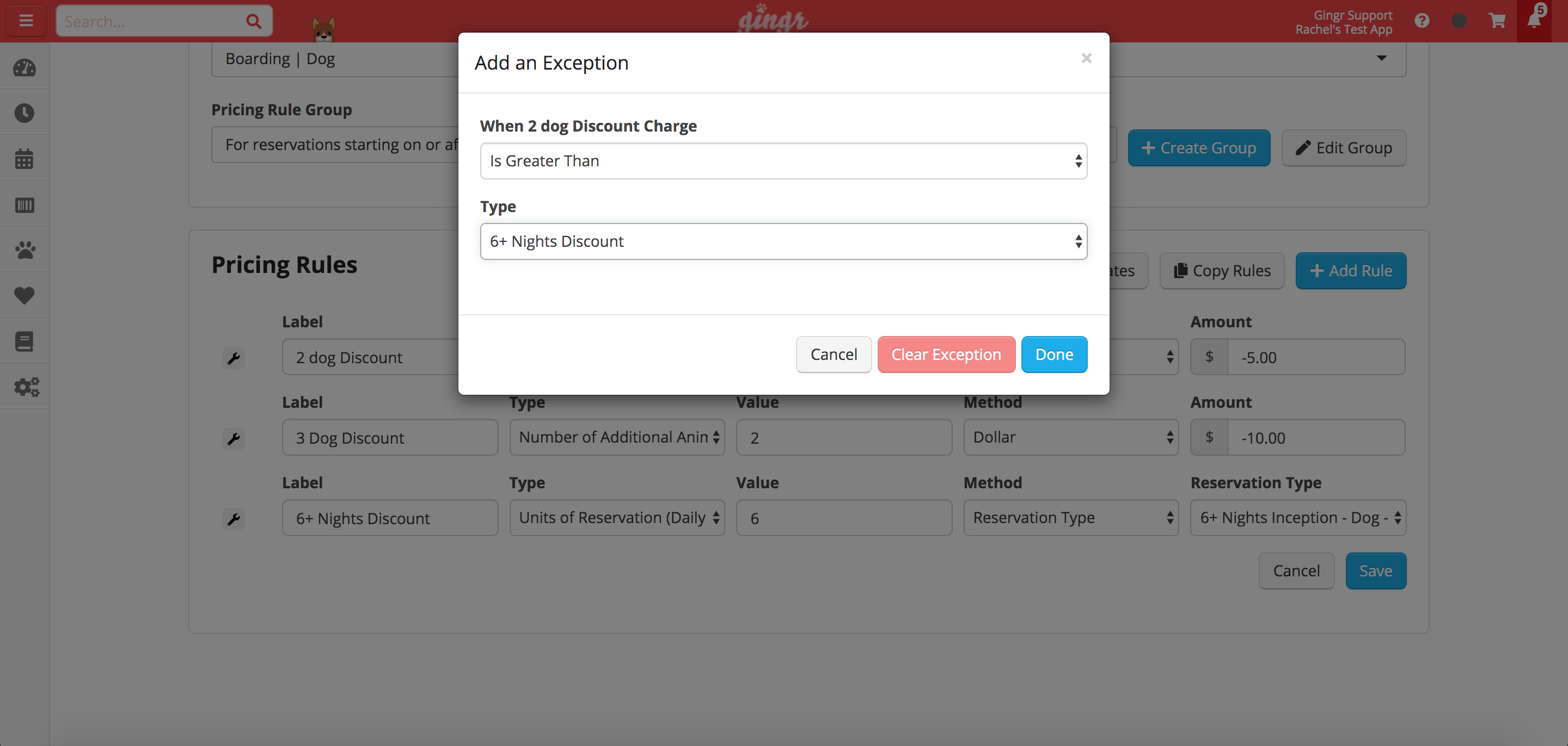 Add an Exception" dialog box on screen.