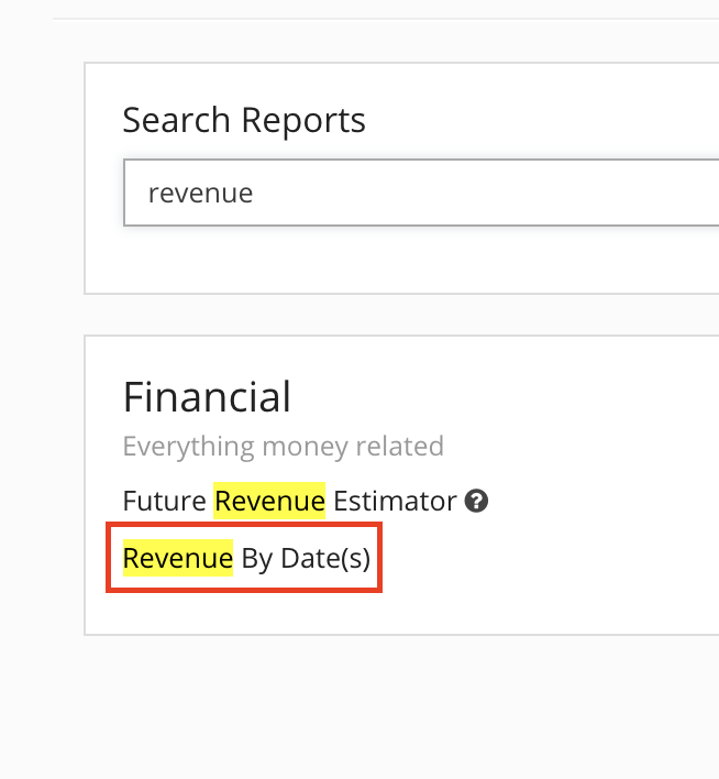 Search and financial revenue options.