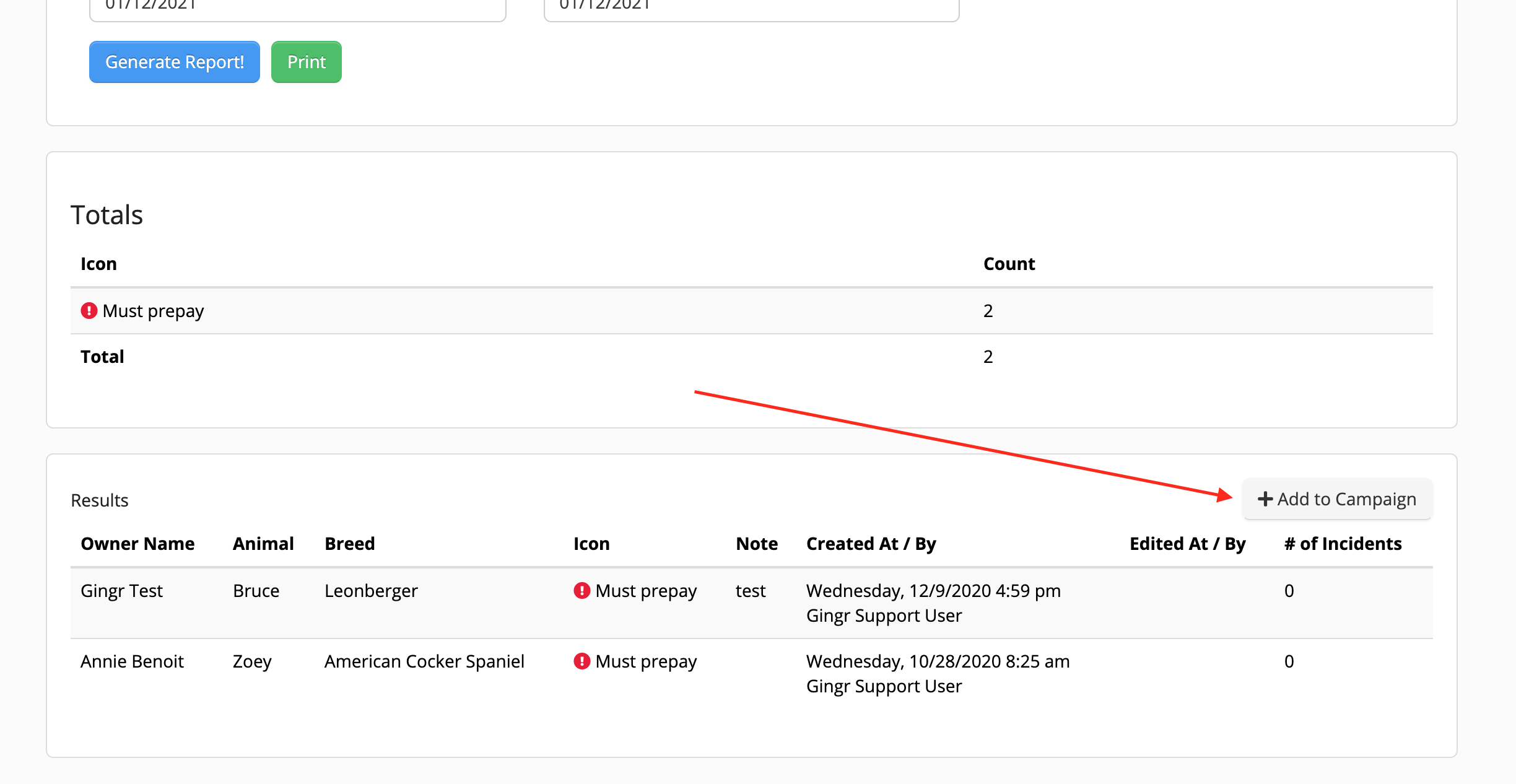Add to Campaign" button highlighted.