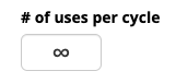 Infinity symbol in a text box