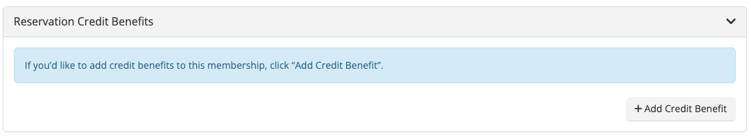 Add Credit Benefit" button prompt.