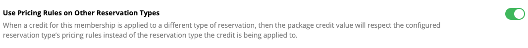Membership Use Pricing Rules Enabled