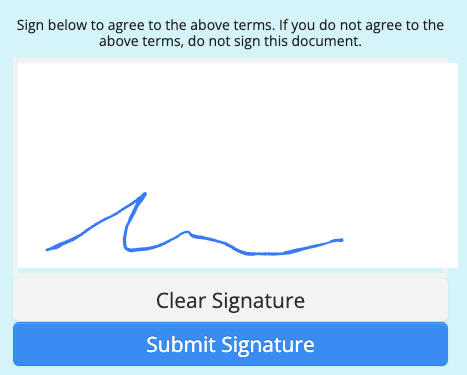Digital signature pad with buttons