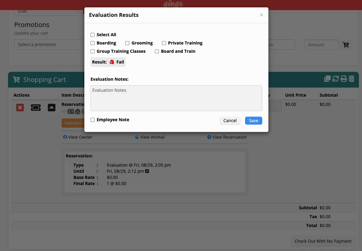 Gingr Evaluation Results