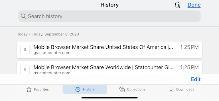 Edge on Android/iOS → Clear cached images and files.